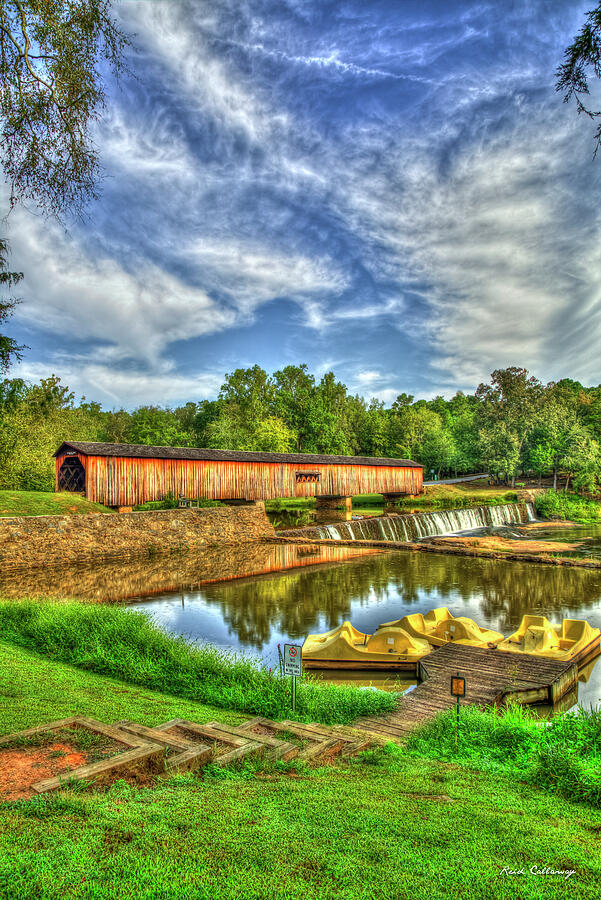 Madison County GA Watson Mill Bridge Watson Mill Bridge State Park Architectural Landscape Art Photograph by Reid Callaway