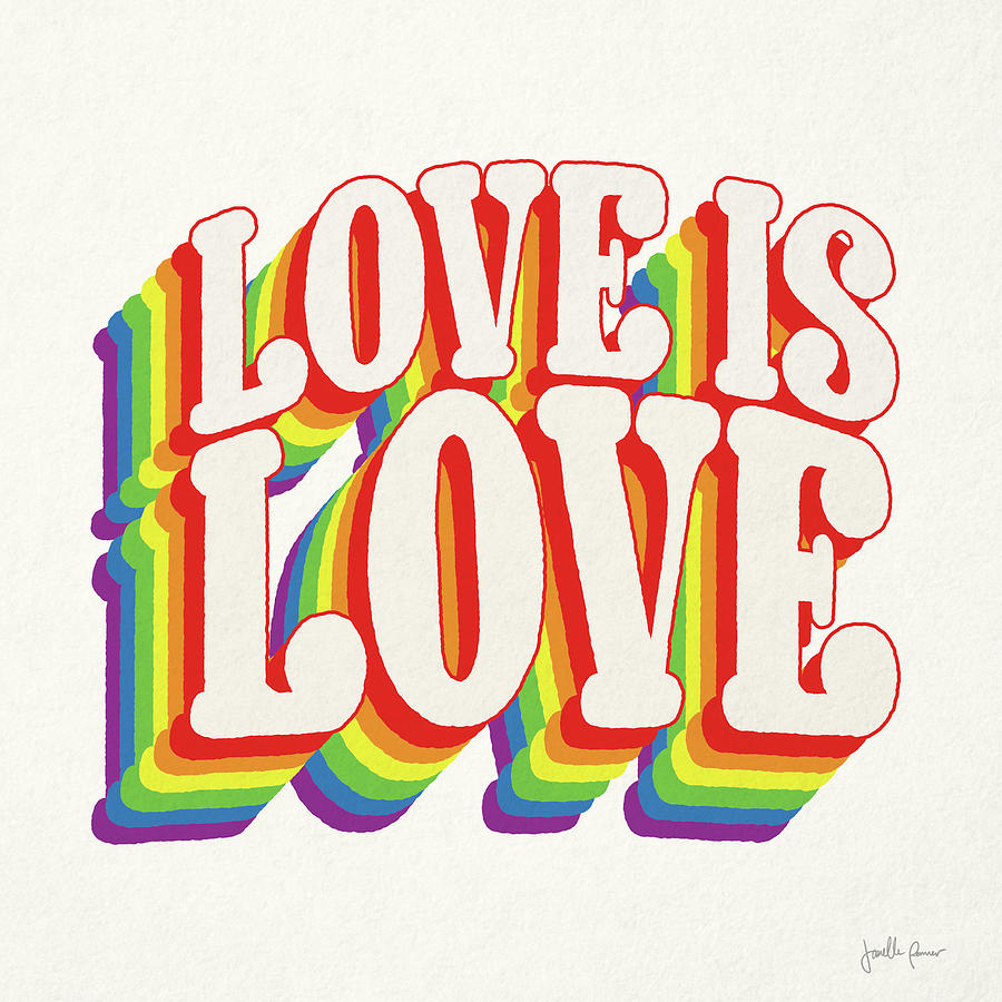 Inspirational Digital Art - Love Is Love I by Janelle Penner