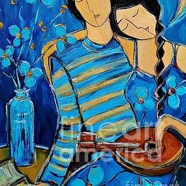 Evening for Two Painting by Amalia Suruceanu