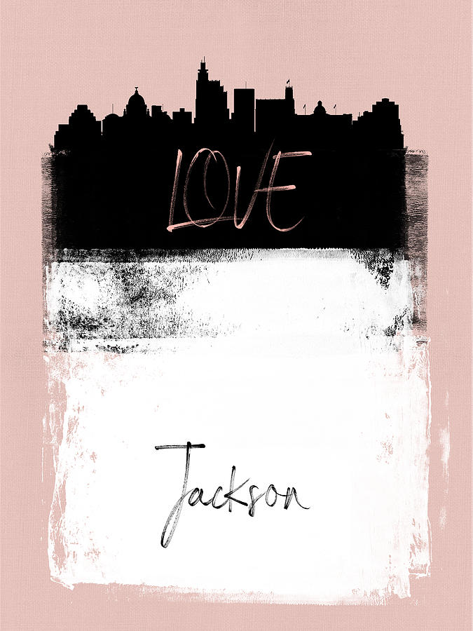 Jackson Mixed Media - Love Jackson by Naxart Studio Jackson Mixed Media - Love Jackson by Naxart Studio