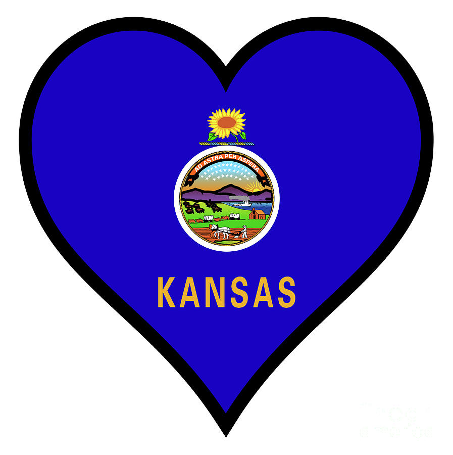 Love Kansas Digital Art by Bigalbaloo Stock - Fine Art America