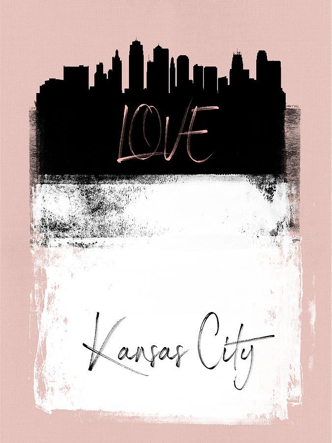 Kansas City Mixed Media - Love Kansas City by Naxart Studio