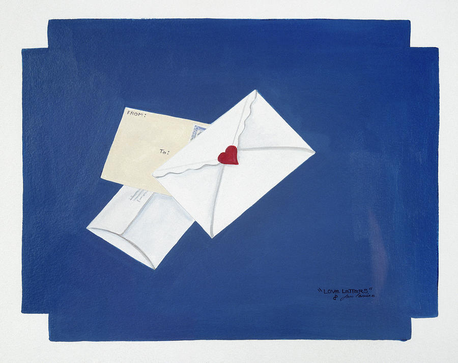 Love Letters Painting By Jan Panico Fine Art America Love Letters Jan Panico