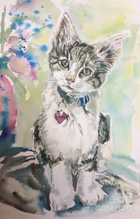 Love Me a Kitten Painting by Diane Wallace