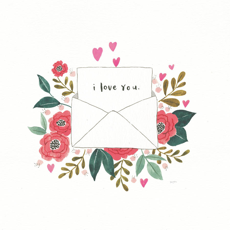 Flower Mixed Media - Love Notes I by Jenaya Jackson