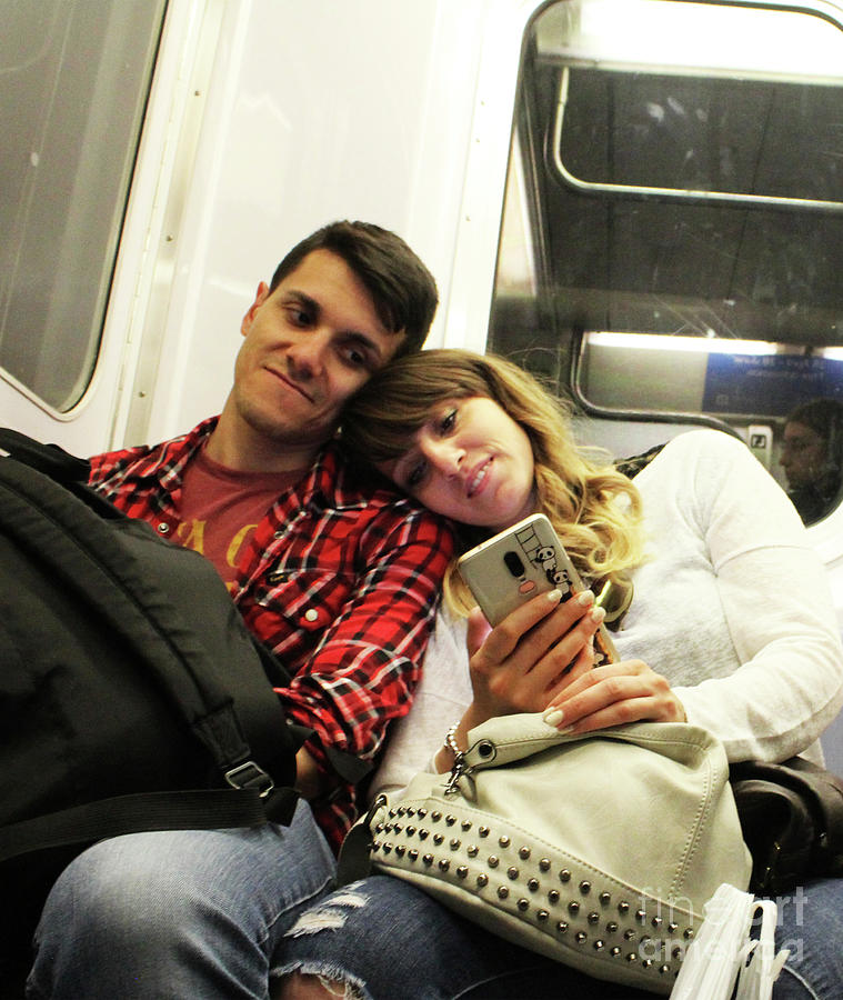 Love on the NYC Subway  Photograph by Doc Braham