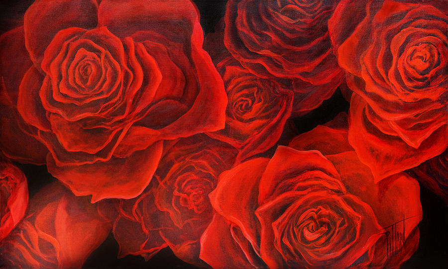 Love Roses Painting by Lynne Pittard