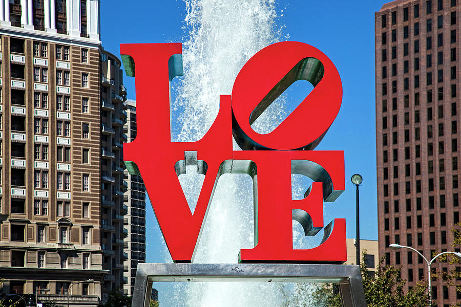 John F Kennedy Digital Art - Love Sculpture, Philadelphia, Pa by Grant Studios