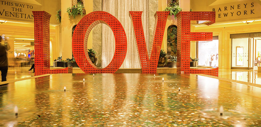 Love Sign Installation At Palazzo Las Vegas Photograph by Alex Grichenko