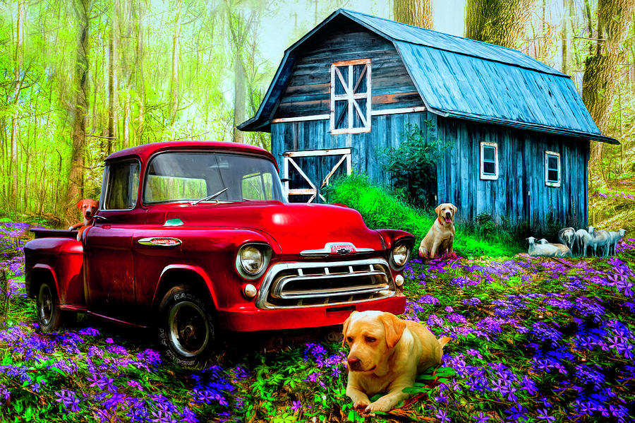 Love that Old Truck at Springtime  Photograph by Debra and Dave Vanderlaan