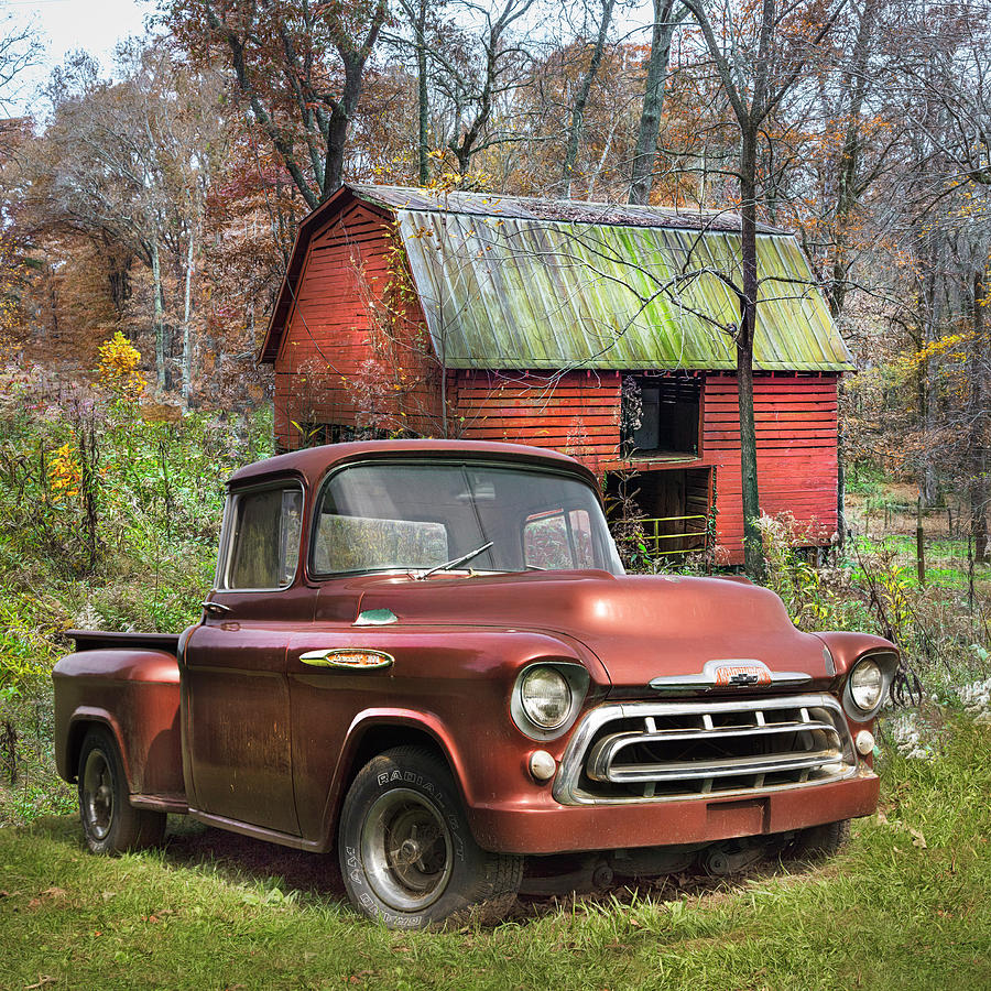 Love that Rusty Red 1957 Chevy Truck Photograph by Debra and Dave Vanderlaan