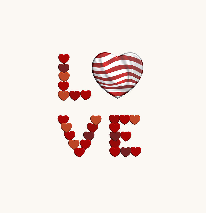 Love to red white and res stripes by Alberto RuiZ Love to red white and res stripes by Alberto RuiZ