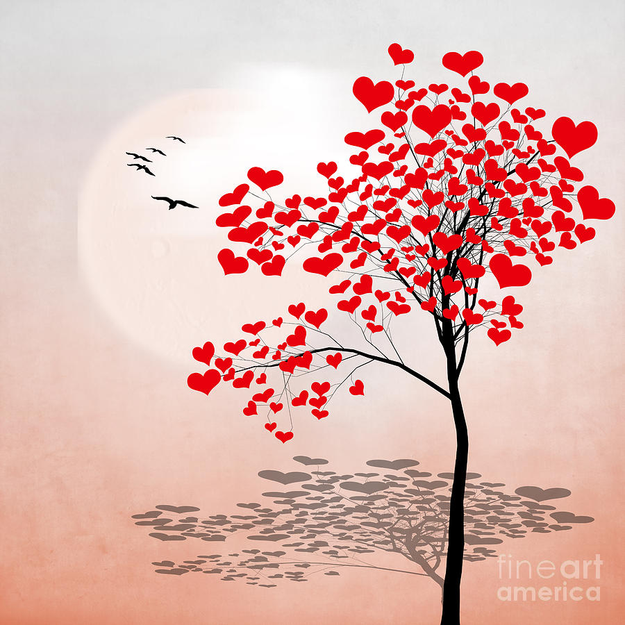 Love Tree 2 Digital Art by Hal Halli