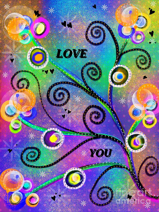 Love You Greeting Digital Art by Lauries Intuitive