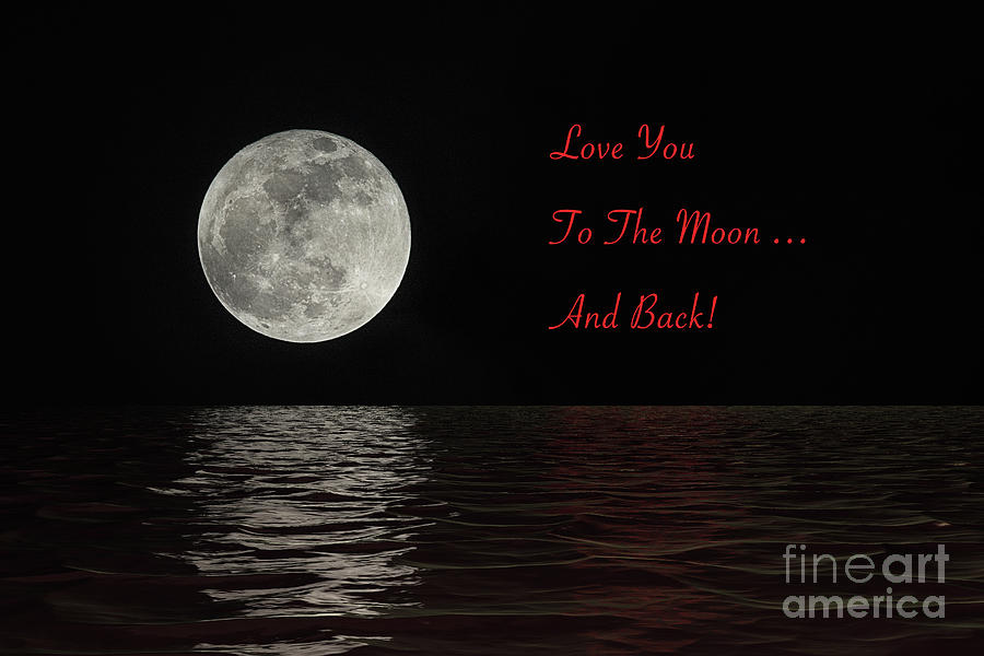 Love You To The Moon And Back Digital Art by Sharon McConnell