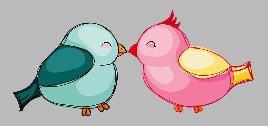 Lovebirds - Digital Art by Ericamaxine Price Lovebirds - Digital Art by Ericamaxine Price