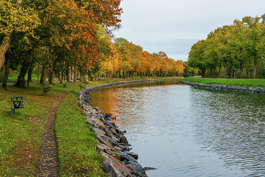 Lovely Photograph - Lovely Fall day at the Djurgardens channel by Dejan Kostic Lovely Photograph - Lovely Fall day at the Djurgardens channel by Dejan Kostic