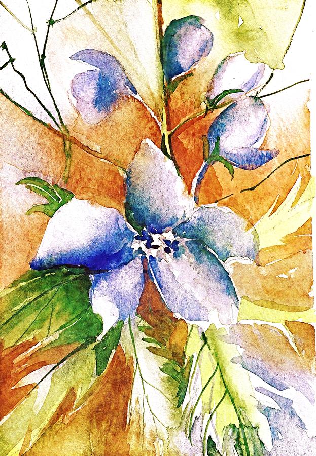 Lovely Larkspur Painting by Mindy Newman