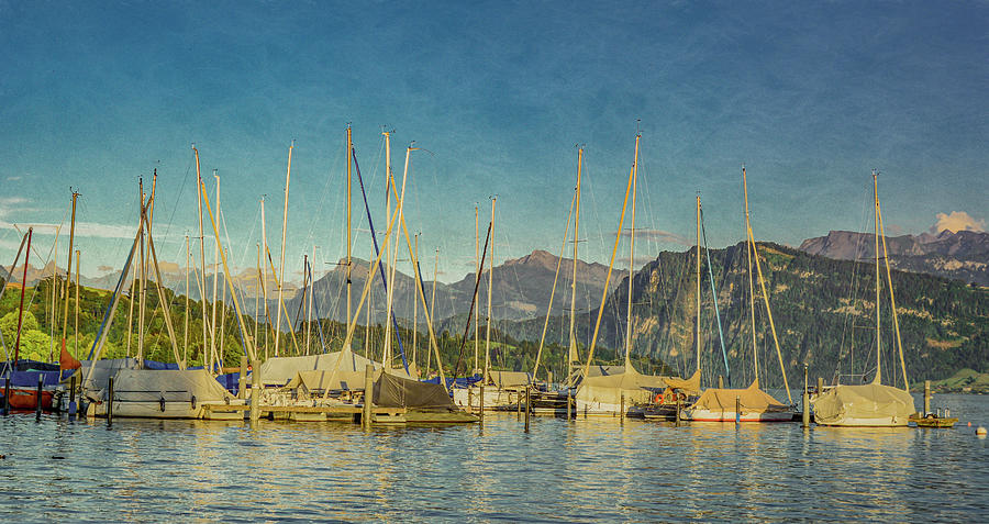 Lovely Lucerne, Painterly Photograph by Marcy Wielfaert