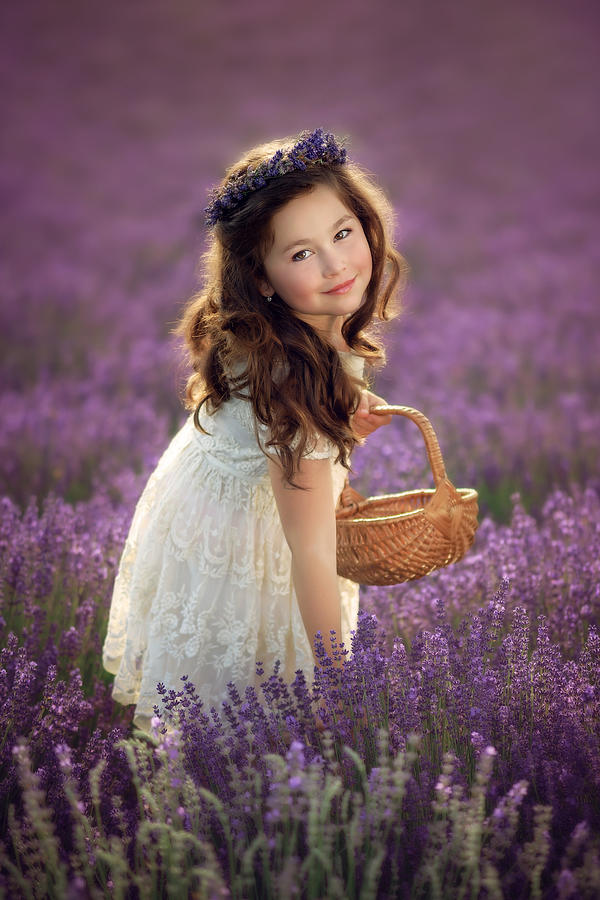 Lovely Smile In Lavender Photograph by Jana Kvaltinova