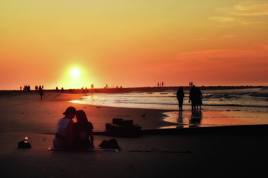 Lovers On The Beach Photograph by James DeFazio