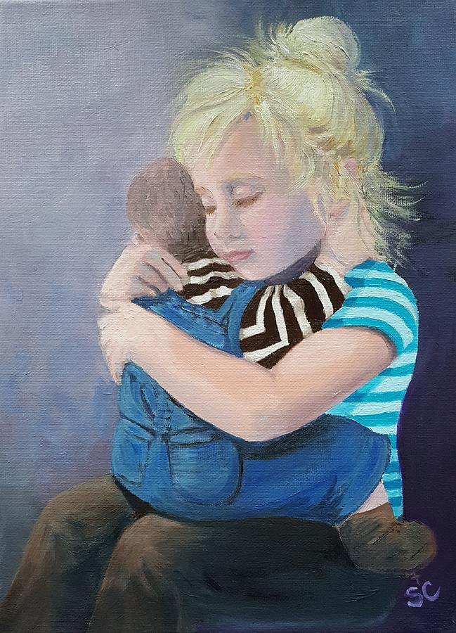 Loving Cousins Painting by Sharon Casavant
