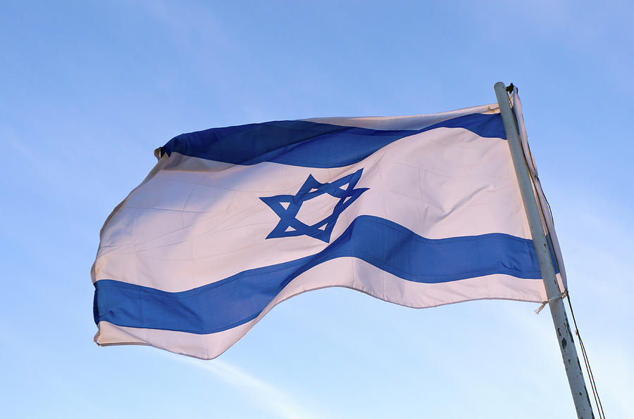 Low Angle View Of An Israeli Flag Photograph By Panoramic Images - Fine 