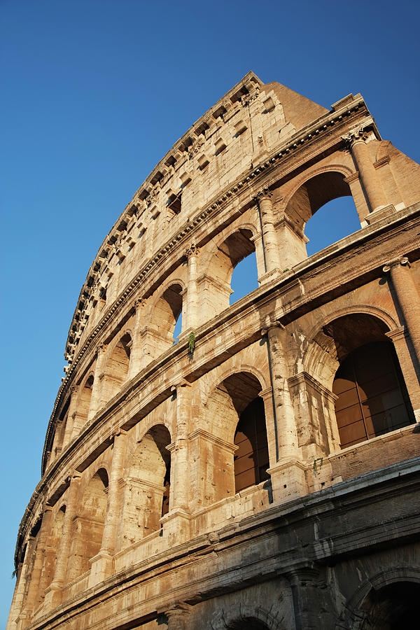 Low Angle View Of Colosseum Photograph by Guy Vanderelst