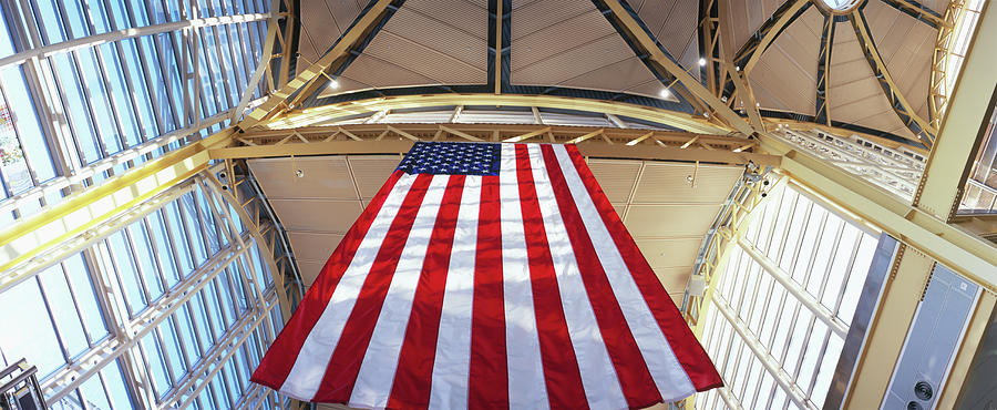 Low Angle View Of The American Flag Photograph by Panoramic Images