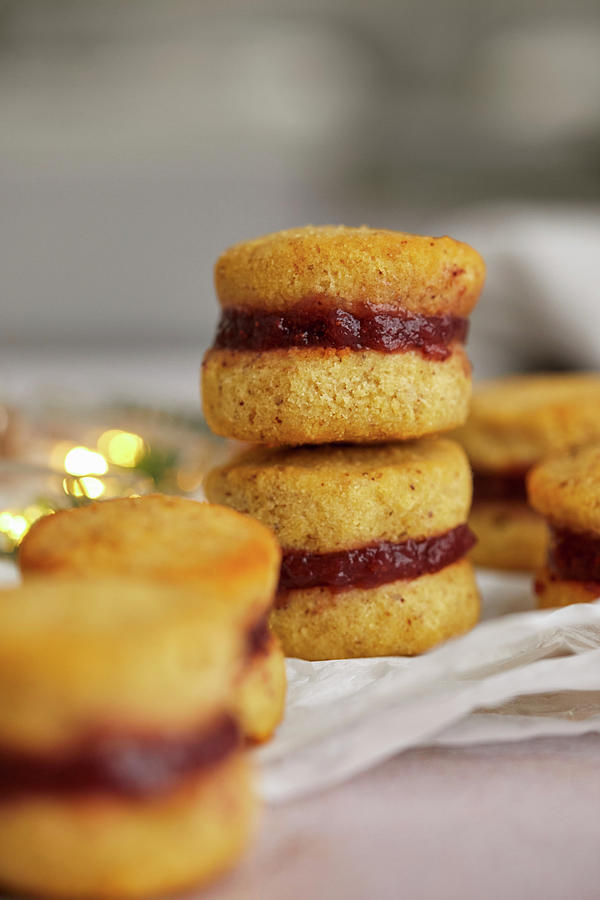 Low Carb Cookies With Sugar Free Jam Photograph by Natasa Dangubic