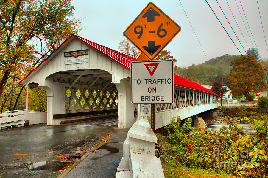 Low Clearance At The Ashuelot Covered Bridge Photograph by Adam Jewell