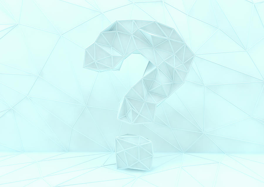 Low Poly Question Mark Photograph by Ikon Images