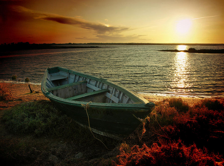 Low Tide And Boat Photograph by © Julioc