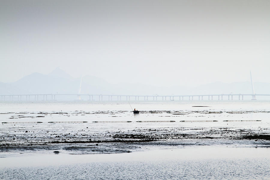 Low Tide In The Bay Of Hong-kong Photograph by Virginie Blanquart