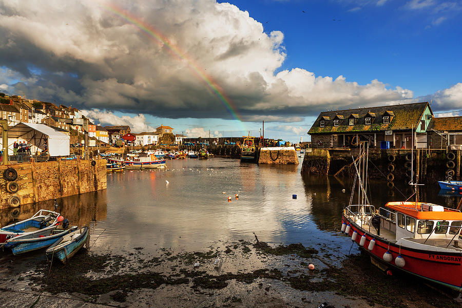 Low Tide, Mevagissey Harbour, Cornwall. Photograph by Maggie Mccall