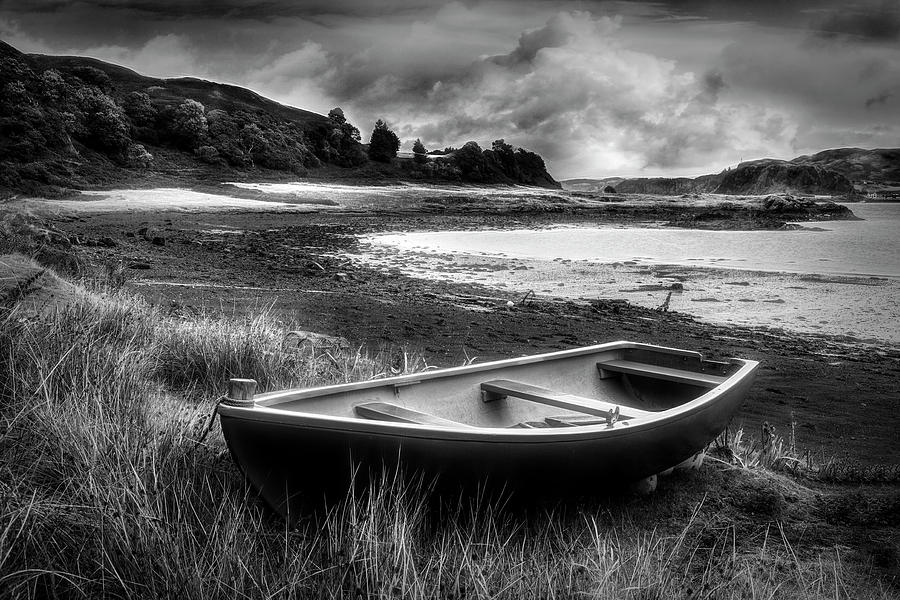 Low Tide on Kerrera in Black and White Photograph by Debra and Dave Vanderlaan