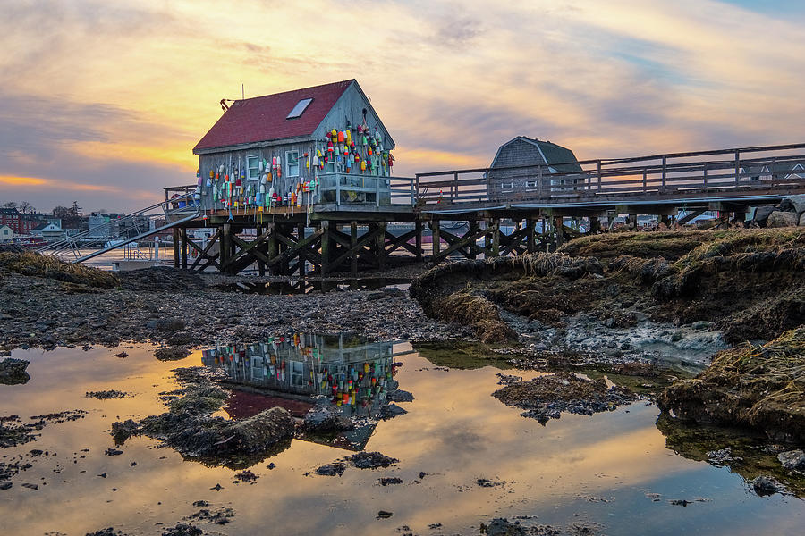 Low Tide Reflections, Badgers Island.  Photograph by Jeff Sinon