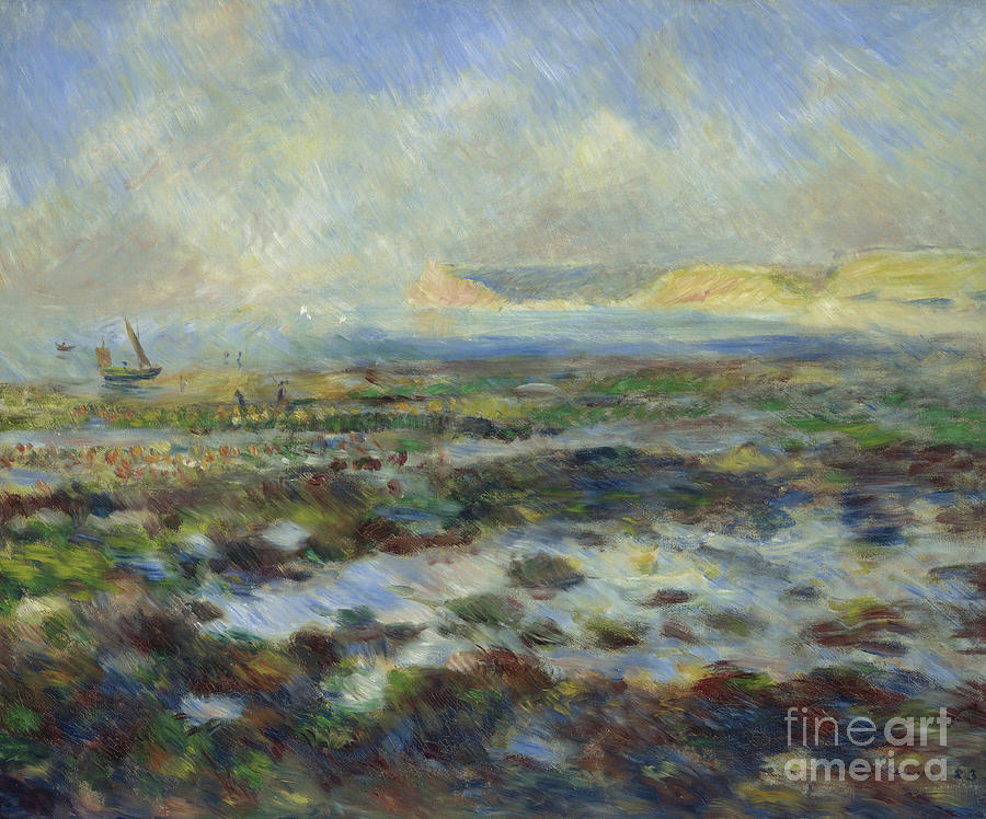 Low Tide, Yport, 1883 By Renoir Painting by Renoir