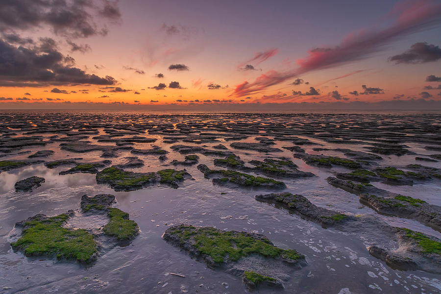 Sunset Photograph - Low Tide by Ytje Veenstra