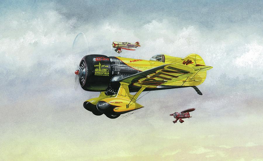 Lowell Bayles Gee Bee Painting by Simon Read