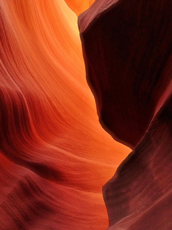 Lower Antelope Canyon - Light and Shadow at Play Photograph by Doris Aguirre