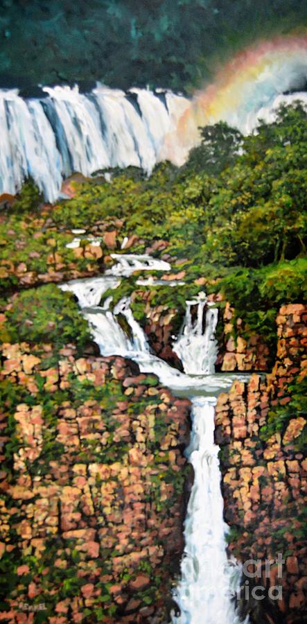 Lower Falls Painting by Dan Remmel