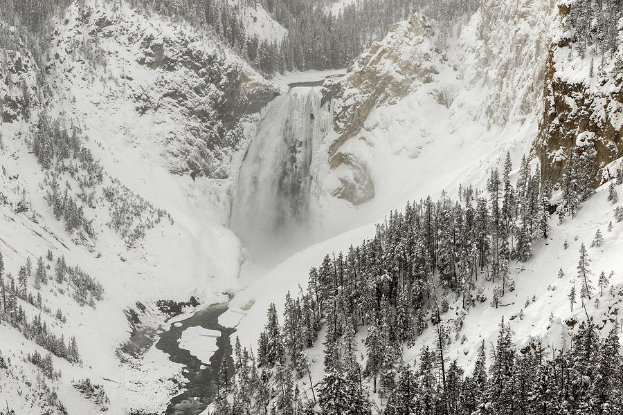 Lower Falls in winter Photograph by Ronnie And Frances Howard