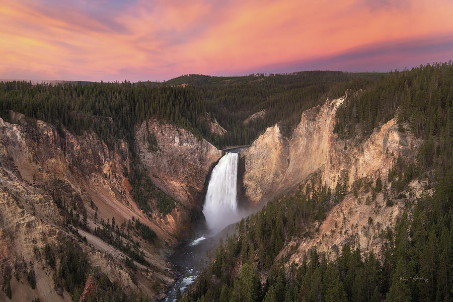 Yellowstone National Park Photograph - Lower Falls Of The Yellowstone River I by Alan Majchrowicz