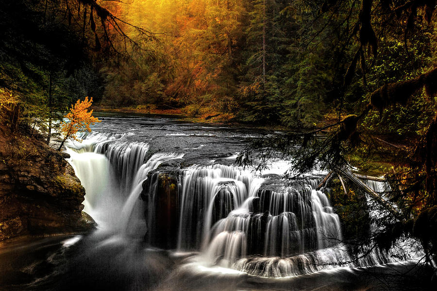 Lower Lewis Falls Autumn Photograph by Wes and Dotty Weber