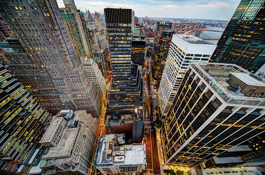 Lower Manhattan Looking Down Photograph by Tony Shi Photography