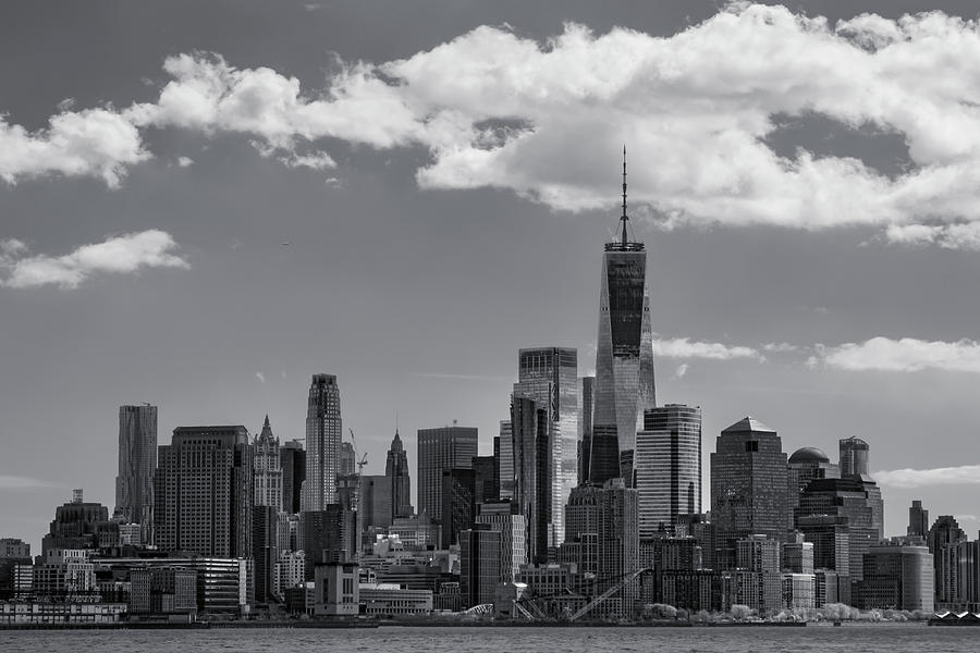 Lower Manhattan NYC Skyline IR  Photograph by Susan Candelario