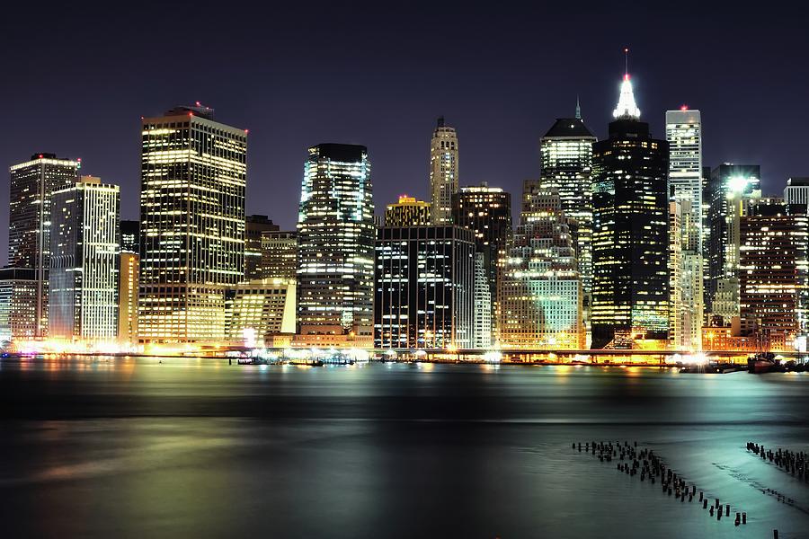 Lower Manhattan Skyline From Brooklyn by Andrew C Mace