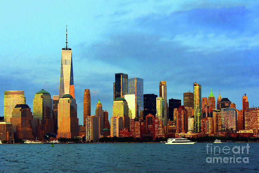 Lower Manhattan Skyline Golden Hour Photograph By Regina Geoghan