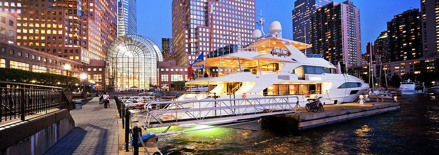 Lower Manhattan Tour Boat, Nyc Digital Art by Luigi Vaccarella